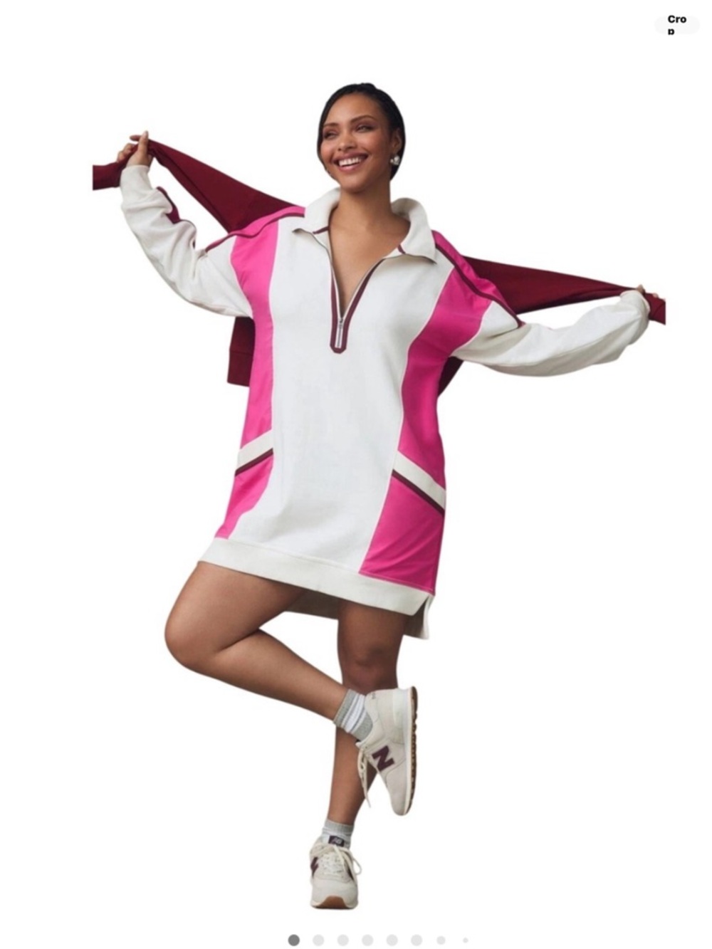 ANTHROPOLOGIE DAILY PRACTICE Sporty Colorblock Twofer Mini Dress Size Small